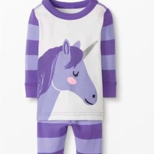 Hanna Anderson Purple Unicorn Stripe PJS | Size 5/110